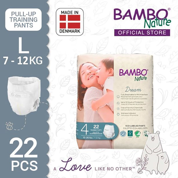 Bambo Nature Training Pants [Size 4 / 7-12kg] 22pcs/pack