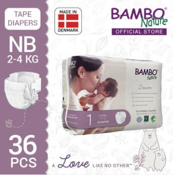 [NEW SIGNUP] - Bambo Nature Baby Diaper [Size 1 / 2-4kg]
