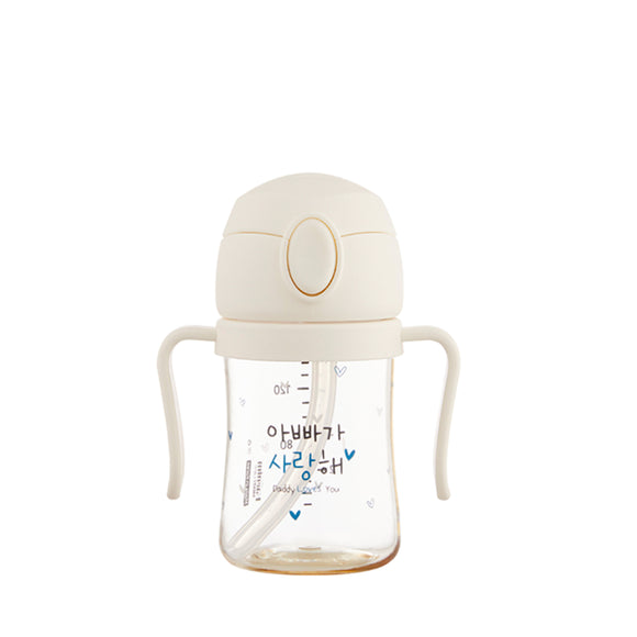 [BABY FAIR] Haenim One-Touch Straw Cap & PPSU Bottle - Dad/ 150ml