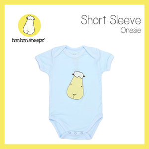 Short Sleeve Onesie Blue Big Face