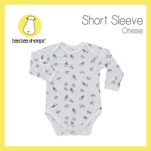 Long Sleeve Onesie Small Star & Sheepz White